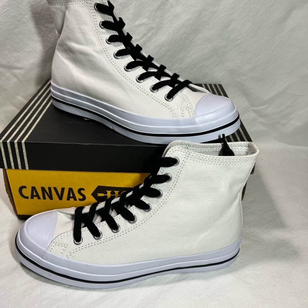 Mitchell & Ness Hood conference white high top sneakers Size W 7.5 M 5.5